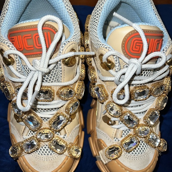 GUCCI Flashtrek crystals Beige - Picture 5 of 7